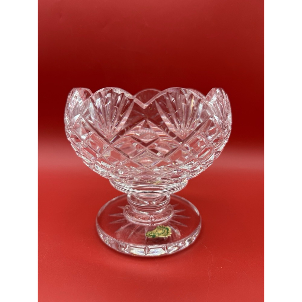 Vintage WATERFORD Crystal Candy Dish Footed Fruit Bowl 5.5" Tall New In Box
